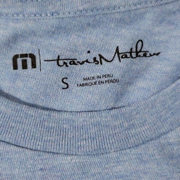 Travis Mathew T Shirt Men Size Small Blue Golf Cart Graphic Short Sleeve Tee NEW - Picture 6 of 9